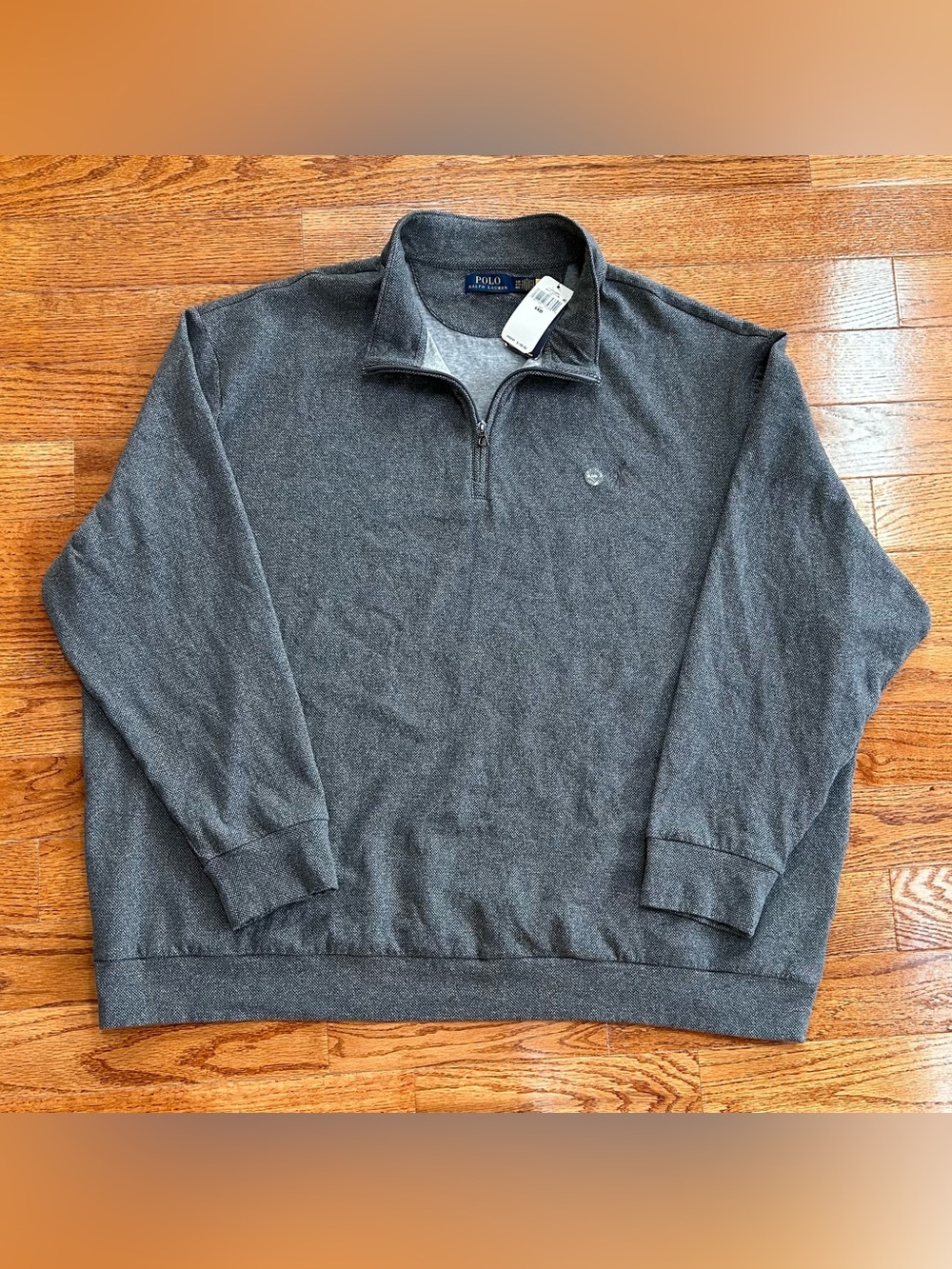 Polo Ralph Lauren Men's Luxury Artist Quarter-Zip Pullover Gray 4XB